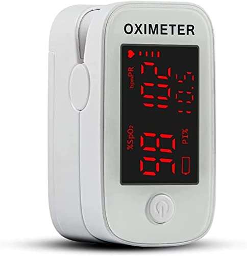 Pulsioxímetro, Monitor de Saturación de Oxígeno en Sangre con Pantalla LED, Lecturas Digitales para SpO2, Frecuencia Cardíaca