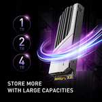 Silicon Power 2TB XS70 - Funciona con Playstation 5, Nvme PCIe Gen4 M.2 2280 SSD Interno para Juegos R/W hasta 7,300/6,800 MB/s