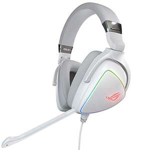 ASUS ROG Delta White Edition - Auriculares de Gaming (Hi-Res ESS Quad-DAC, iluminación RGB Circular y Conector USB-C