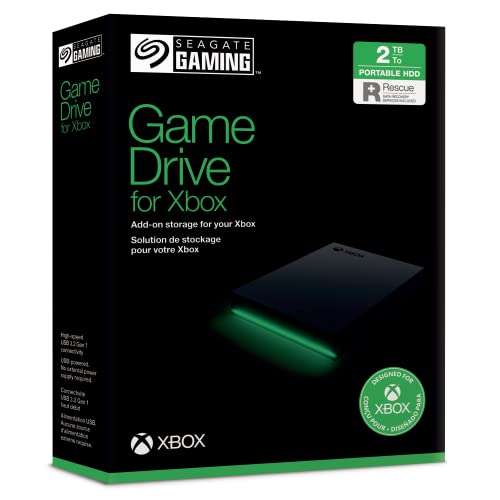 Disco Duro Seagate Game Drive paraXbox, 2 TB con USB 3.2 Gen 1