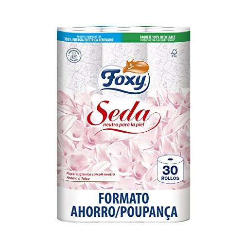 Papel higiénico 3 capas Seda Foxy 12 rollos.