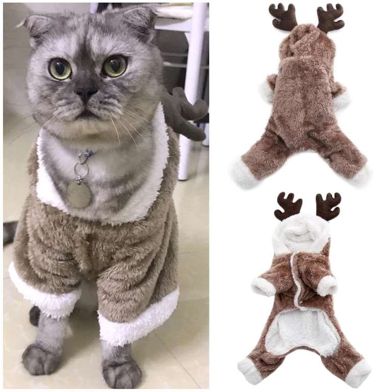 Disfraz de reno para mascotas, con diferentes tallas | desde 7,51€ (código si la compra supera los 19,22€)