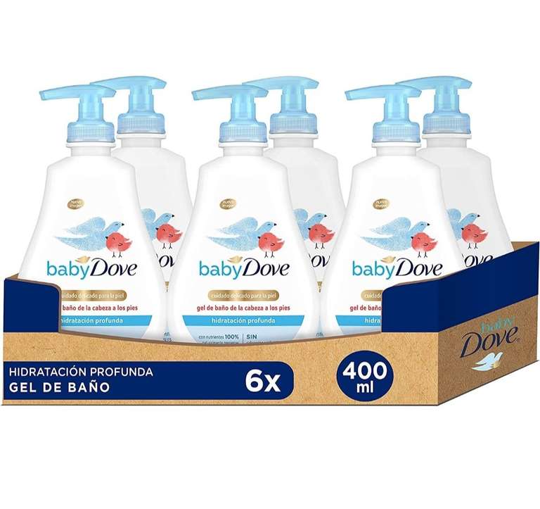 Baby DoveHidratación Profunda Gel de Baño de la Cabeza a los Pies 400 ml - Pack de 6