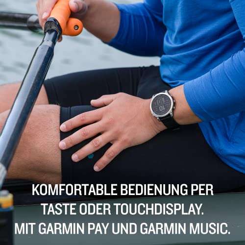 Garmin fenix 7 - Reloj GPS multideporte con pantalla táctil y funciones superiores, frecuencia cardíaca, mapas y música.