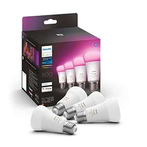 Philips Hue White and Color Ambiance Bombillas E27 (Pack de 4)