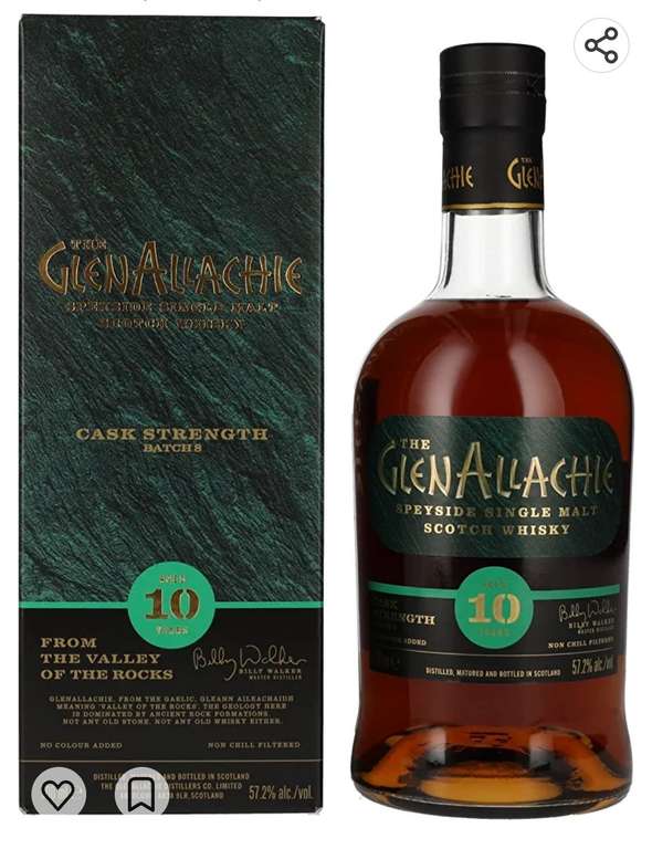 The GlenAllachie 10 Years Old CASK STRENGTH Batch 8 57,2% Vol. 0,7l in Giftbox