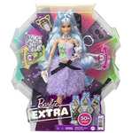 Barbie Extra Deluxe Muñeca articulada con pelo azul y 30 looks con ropa para muñecas, accesorios de juguete y mascota (