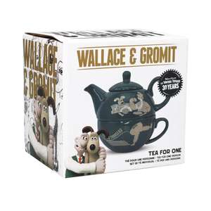 Tetera de cerámica de 720ml de Wallace & Gromit (+taza desmontable)