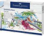 Faber-Castell FC114614AZ Goldfaber Aqua - Juego de 12 lápices de Colores para Acuarela (Incluye rotulador, lápiz, Bloc de Acuarelas, ..