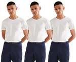 Tommy Hilfiger Pack de 3 Camiseta para Hombre Stretch Vn Tee Ss 3 Pk con Cuello de Pico