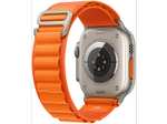 APPLE Watch Ultra (2022), GPS + Cellular, 49 mm, Caja de titanio, Cristal de zafiro, Correa Loop Alpine en Talla M de color Naranja