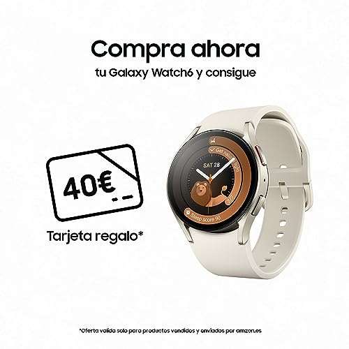 Samsung Galaxy Watch6 44mm// 40mm LTE por 319€ // 44mm LTE por 349€ // + Tarjeta Regalo 40€ + Correa de Recambio +