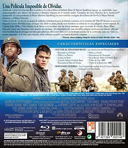 Salvar al Soldado Ryan (Blu-ray + Blu-ray Extras)