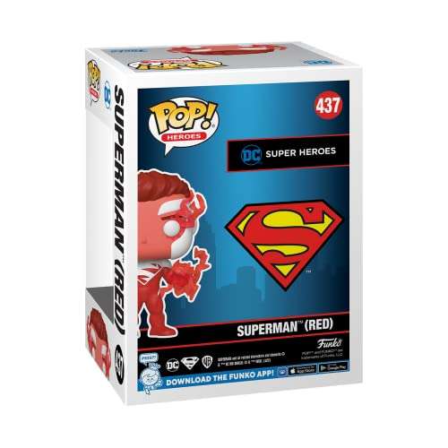 Funko Pop Heroes: DC- Superman Red - Exclusive to Amazon