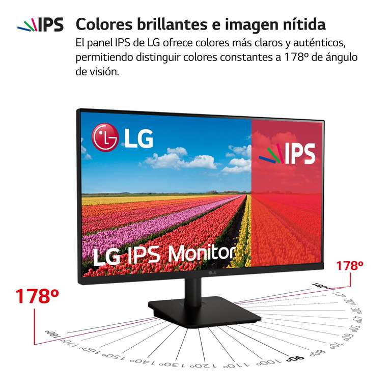 LG 25MS500-B - Monitor 24,5" IPS FullHD (1920x1080) 100Hz, 5ms (GtG), HDMI 1.4, Flicker Safe, Dynamic Action Sync, Negro