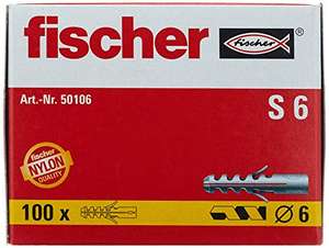FISCHER 050106 - Taco nylon S 6 (Envase de 100 ud.) - Color gris