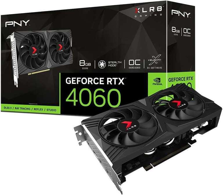 PNY GeForce RTX 4060 XLR8 Gaming VERTO OC Dual Fan Edition 8GB