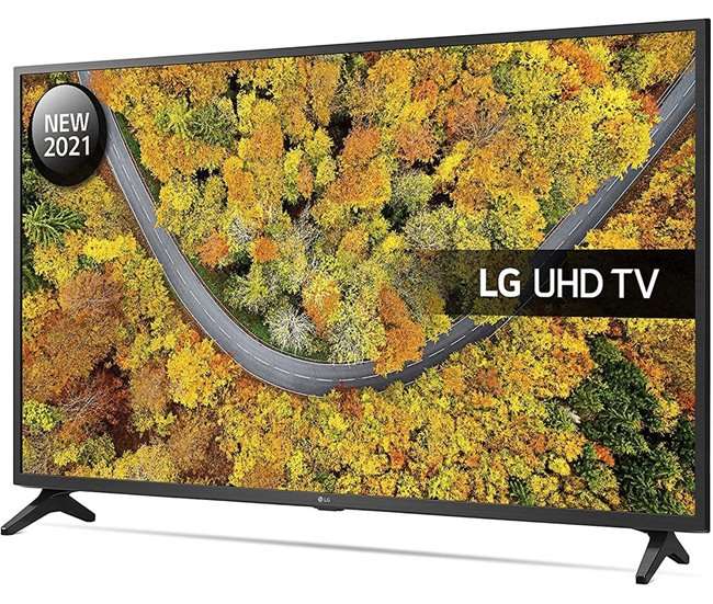 Televisor - LG 55UP75006LF Televisor Smart TV 55'' UHD 4K HDR LG, HDR 4K, Procesador de Imagen 4k Quad Core, DVB-T2 (H.265)Sí, Negro
