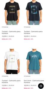 Camisetas adulto + infantil MEGA rebajas -60% Billabong (entre 10,99 y 13,99 euros)