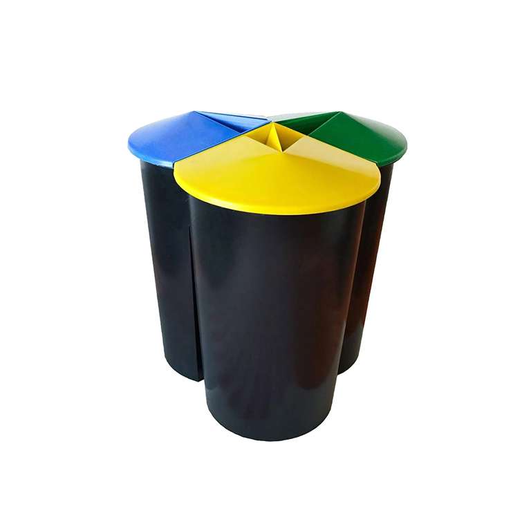 Organiza tus residuos fácilmente con el cubo de basura de 40 litros en 3 compartimentos