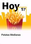 Patatas fritas medianas por 1,50€ en McDonald's (oferta válida en pedidos en restaurante con la app)