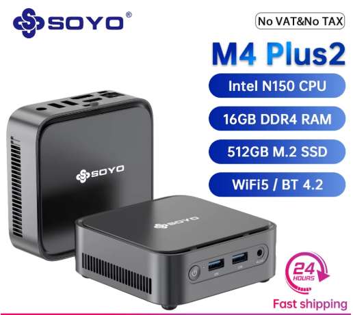 SOYO Mini PC Mini M4 Plus2 Intel N150 16GB/512GB 4K at AliExpress SOYO Mini PC Mini M4 Plus2 Intel N150 16GB/512GB 4K at AliExpress