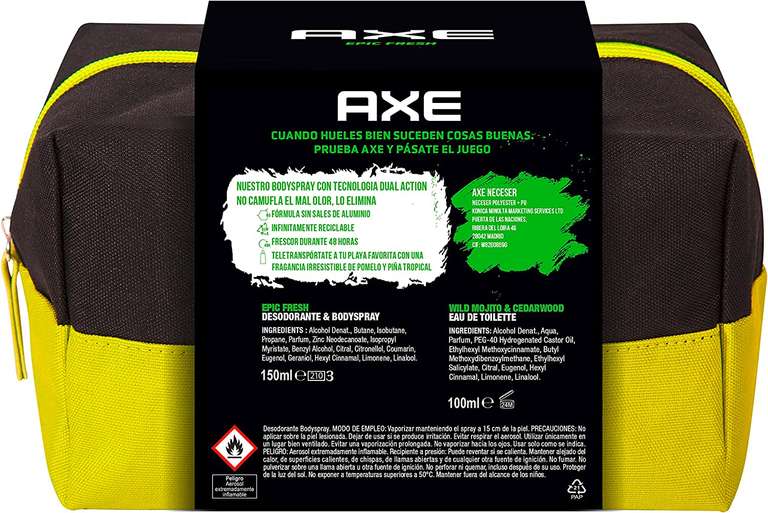Neceser AXE Desodorante BodySpray 150 ml + Eau de Toilette 100 ml