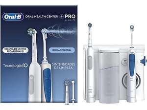 Centro de higiene dental - Oral-B Irrigador + Cepillo de dientes eléctrico Pro 1, 5 modos, Tecnologia 3D