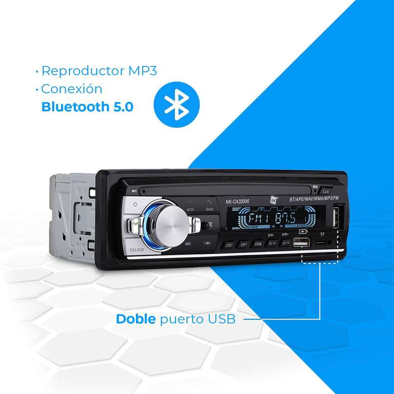 NK Autorradio con RDS Bluetooth 5.0 + Manods