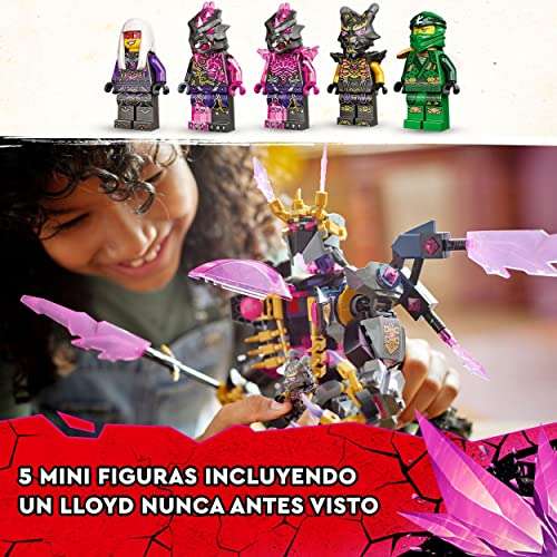 LEGO 71772 Ninjago Rey Cristal, Figura de Acción para Construir con Espada de Juguete y Mini Figura Lloyd Serie TV Crystallized