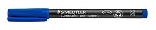 Staedtler Lumocolor Permanent 317-3 BKDA - Blíster con Rotulador permanente M de 1,0 mm aprox. color azul