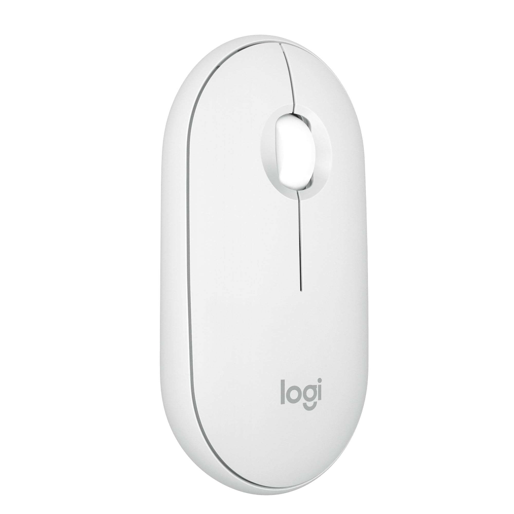 Logitech Pebble Mouse 2 M350s, Ratón Inalámbrico Bluetooth, Silencioso, Personalizable, Rosa/Blanco