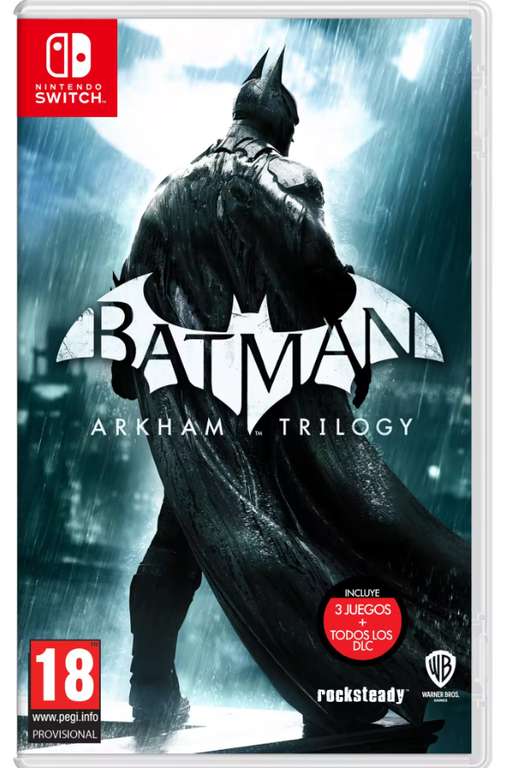 [Preventa] Batman Arkham Trilogy Standard Switch [Fecha de lanzamiento 13/10/2023] abaratalo con cupones por web 15% dto. y por app 30% dto.