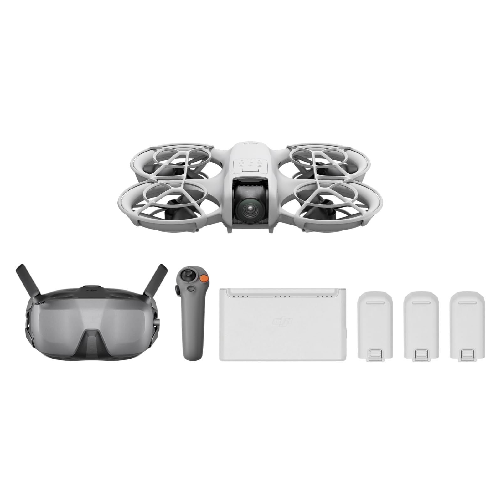 Dron - DJI Neo Motion Fly More Combo. Incluye: dron Neo + Gafas Google N3 + mando RC Motion 3 + 3 baterías + cargador bidireccional.