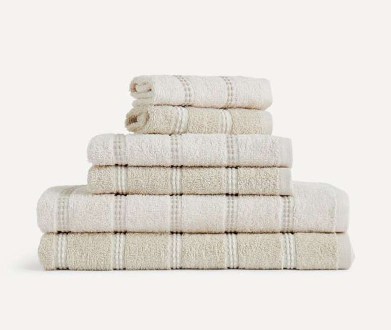 Juego de 6 toallas algodón 450 gr/m2 Ribeira Basics El Corte Inglés (3 colores a elegir)