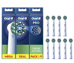 Oral-B Pro CrossAction cabezales de recambio, pack de 9 unidades [PRECIO PRIMERA COMPRA 15'02€]