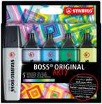 Marcador fluorescente STABILO BOSS ORIGINAL - Estuche ARTY con 5 colores fríos