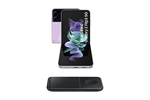 Samsung Galaxy Z Flip3 5G - Plegable, 256 GB, Color Negro + Wireless Charger Dúo