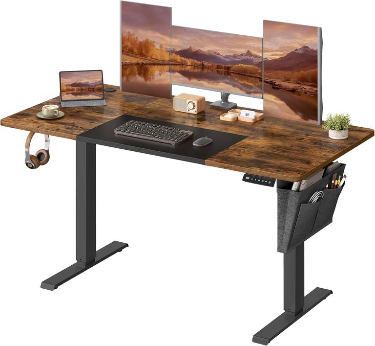 Escritorio Eléctrico Regulable en Altura SONGMICS 140x60cm con 4 memorias y puerto USB-C