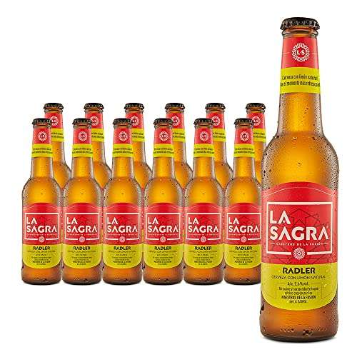 La Sagra Radler. Cerveza Radler con limón alc. 2,6% Vol. Caja con 12 botellas de 330 ml