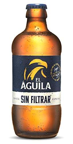El Aguila Sin Filtrar Cerveza Lager Especial Caja 4 Pack Botella, 6 x 33cl.= 24 tercios.