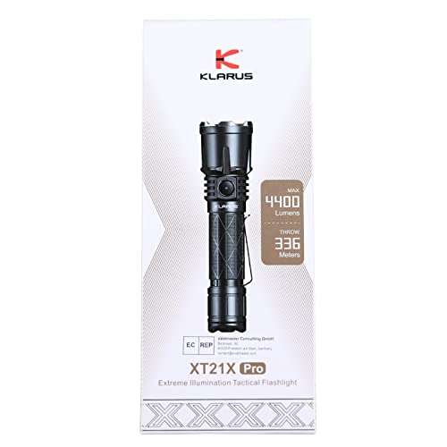 Klarus XT21X Pro - Linterna LED superbrillante, 4400 lúmenes