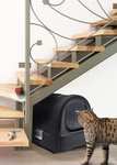 CURVER Arenero para gatos, bandeja sanitaria cerrada, compartimento inferior extraíble para facilitar la limpieza
