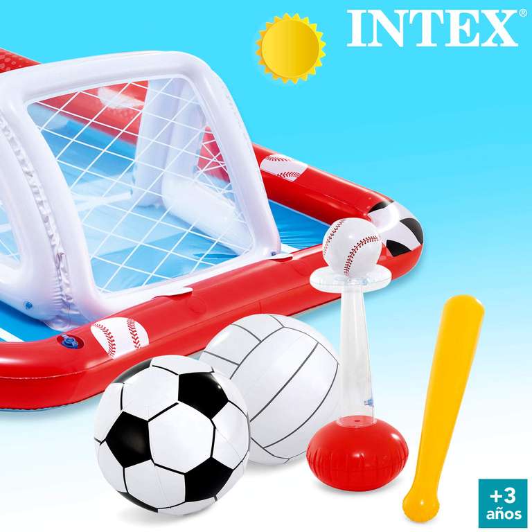 Intex 57147NP Centro de juegos acuático hinchable INTEX, voleibol, fútbol, baloncestos y béisbol