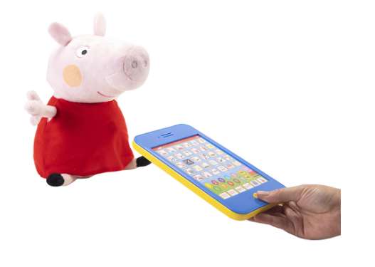BANDAI Peluche interactivo con tablet Peppa Pig