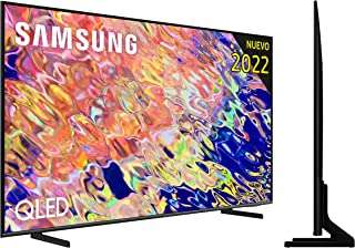 TV Samsung 55" QLED 4K 2022 55Q64B - 100% Volumen de Color, Procesador QLED 4K, Quantum HDR10+, Multi View, Modo Juego Panorámico y Alexa