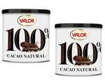 2 x Valor - Cacao puro natural 100%, soluble en polvo. Sin Azúcares Añadidos. Sin glúten. Solo un ingrediente - 250 gramos [Unidad 2'76€]