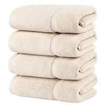Juego de 4 toallas de algodón 34 x 74 cm, 380 g/m²,