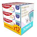 Colgate Total Junior - Pasta de Dientes para Niños - Protección Anticaries - Pack 12 Unidades × 50ml