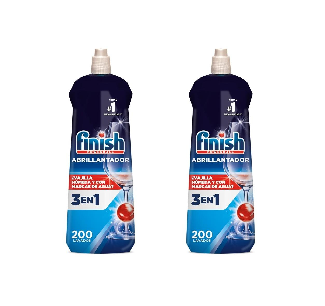 Añadir 2 unidades. Finish Abrillantador para lavavajillas - 800ml - 200 lavados - Sin marcas VAJILLA IMPECABLE Y CON UN BRILLO PERFECTO.